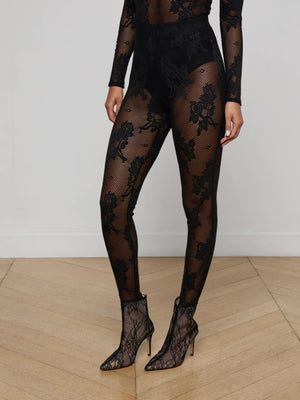 Gambe di pizzo floreale Josiane