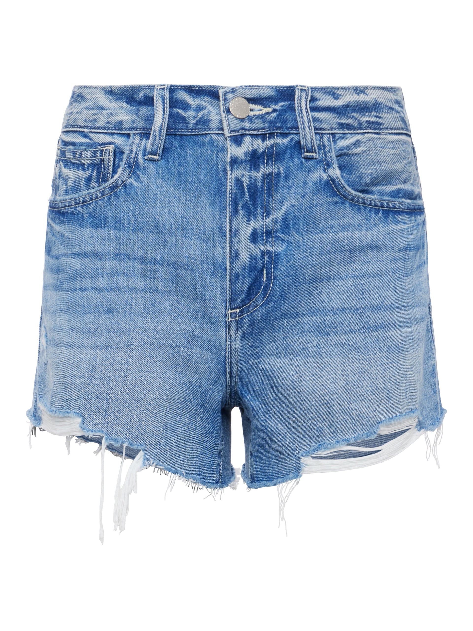 Beck Raw-Hem Denim Short short L'AGENCE