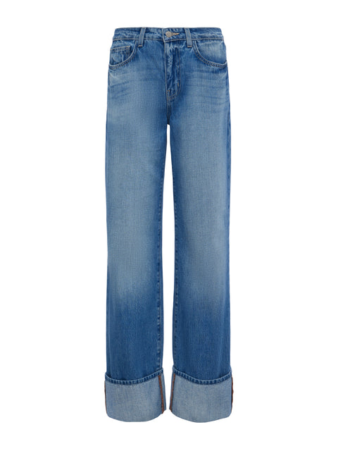 Miley Cuffed Wide-Leg Jean jean L'AGENCE   