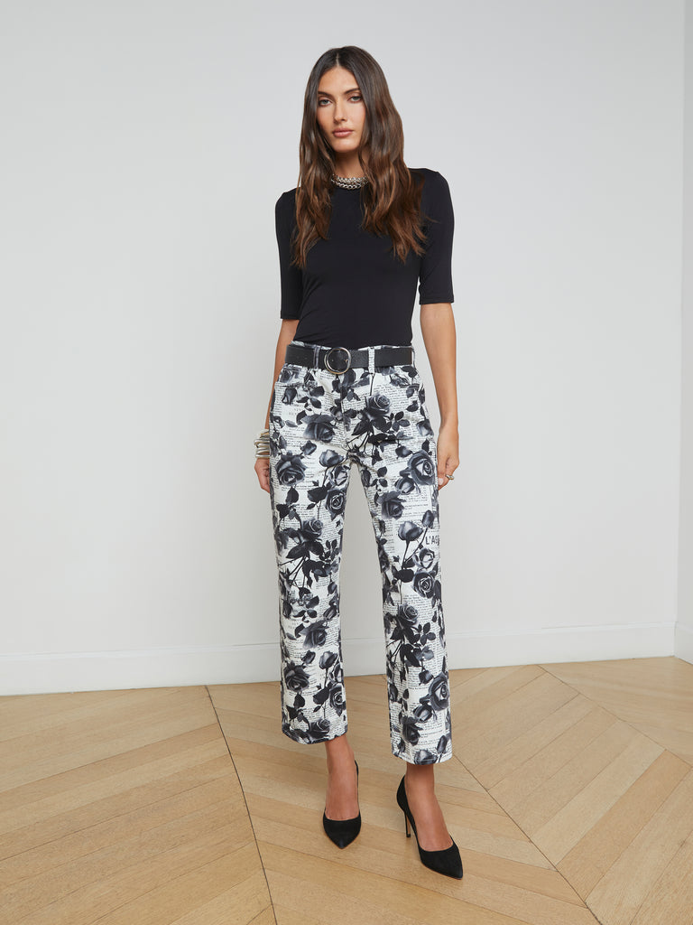 June Cropped Stovepipe Pant jean L'AGENCE   