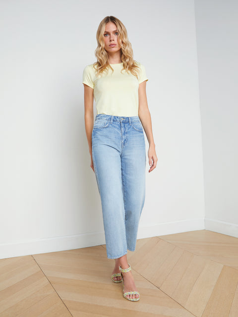 June Cropped Stovepipe Jean jean L'AGENCE   