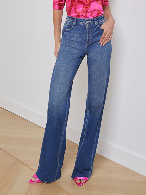 High-Waist Long Wide Leg Jeans - 31.5