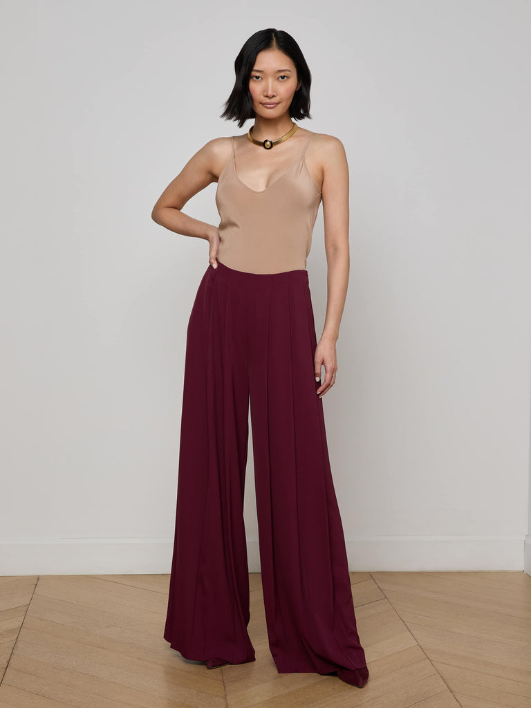 Nova Pleated Wide-Leg Pant