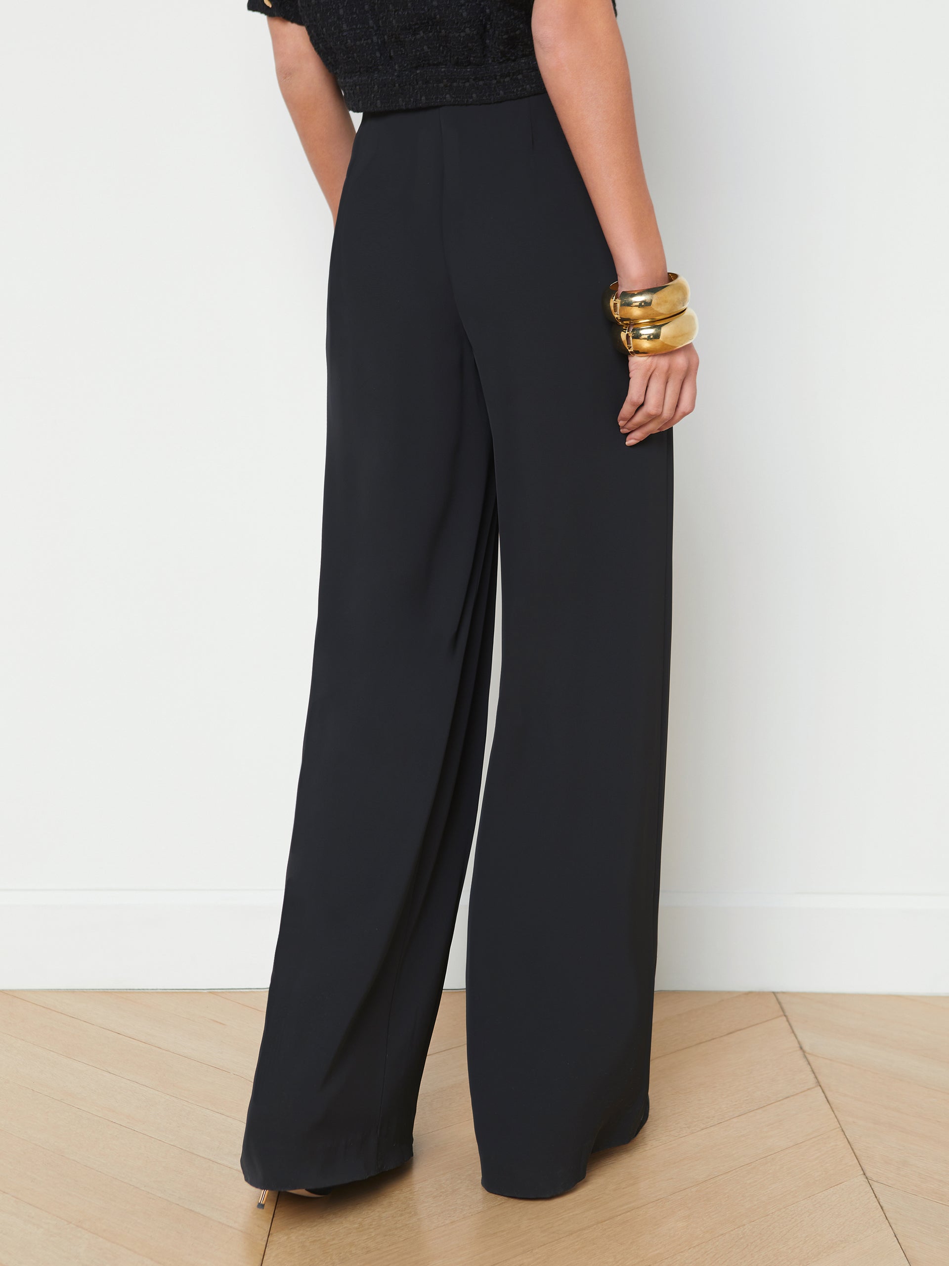 Nova Pleated Wide-Leg Pant pant L'AGENCE   