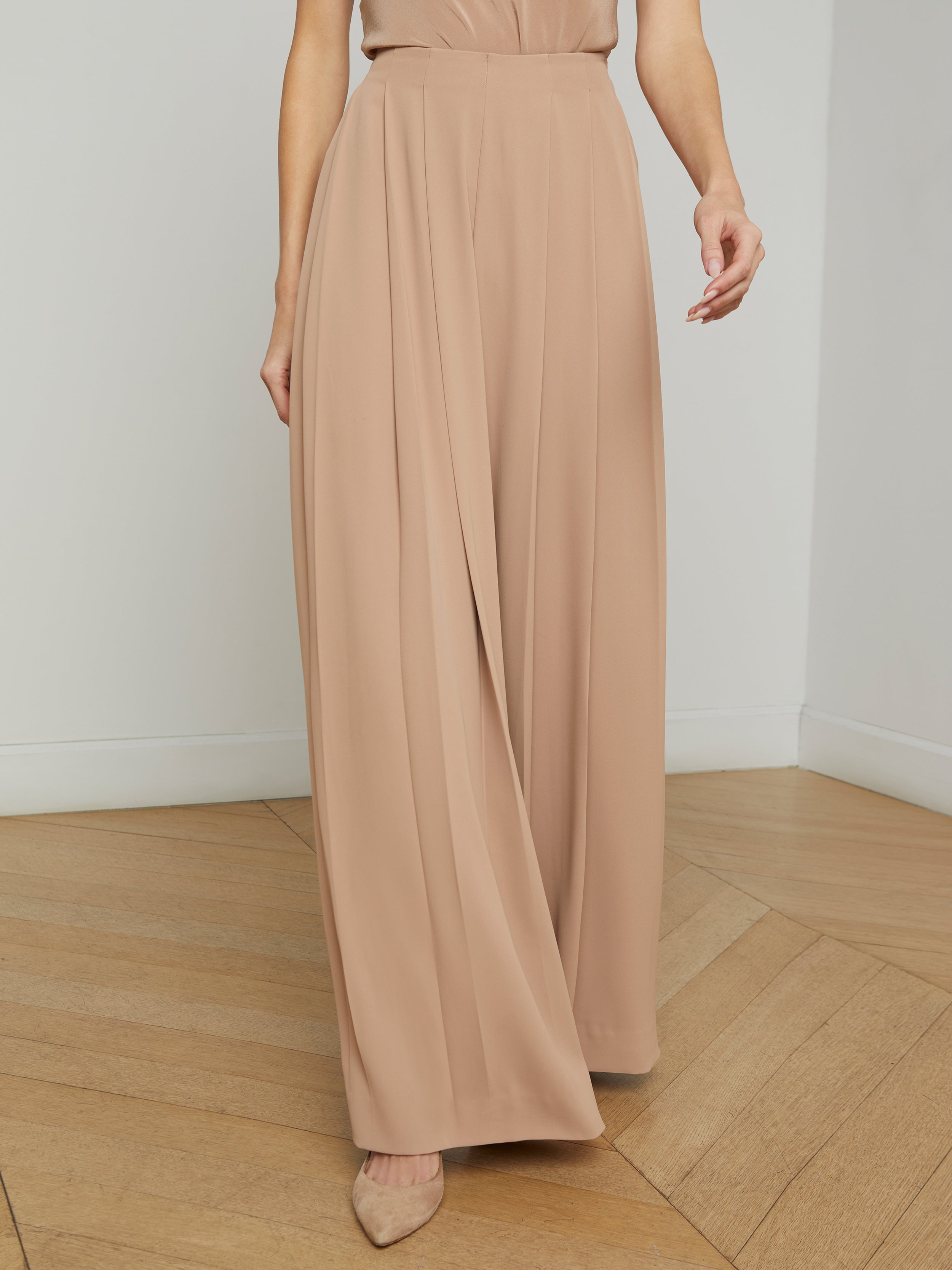 Nova Pleated Wide-Leg Pant pant L'AGENCE