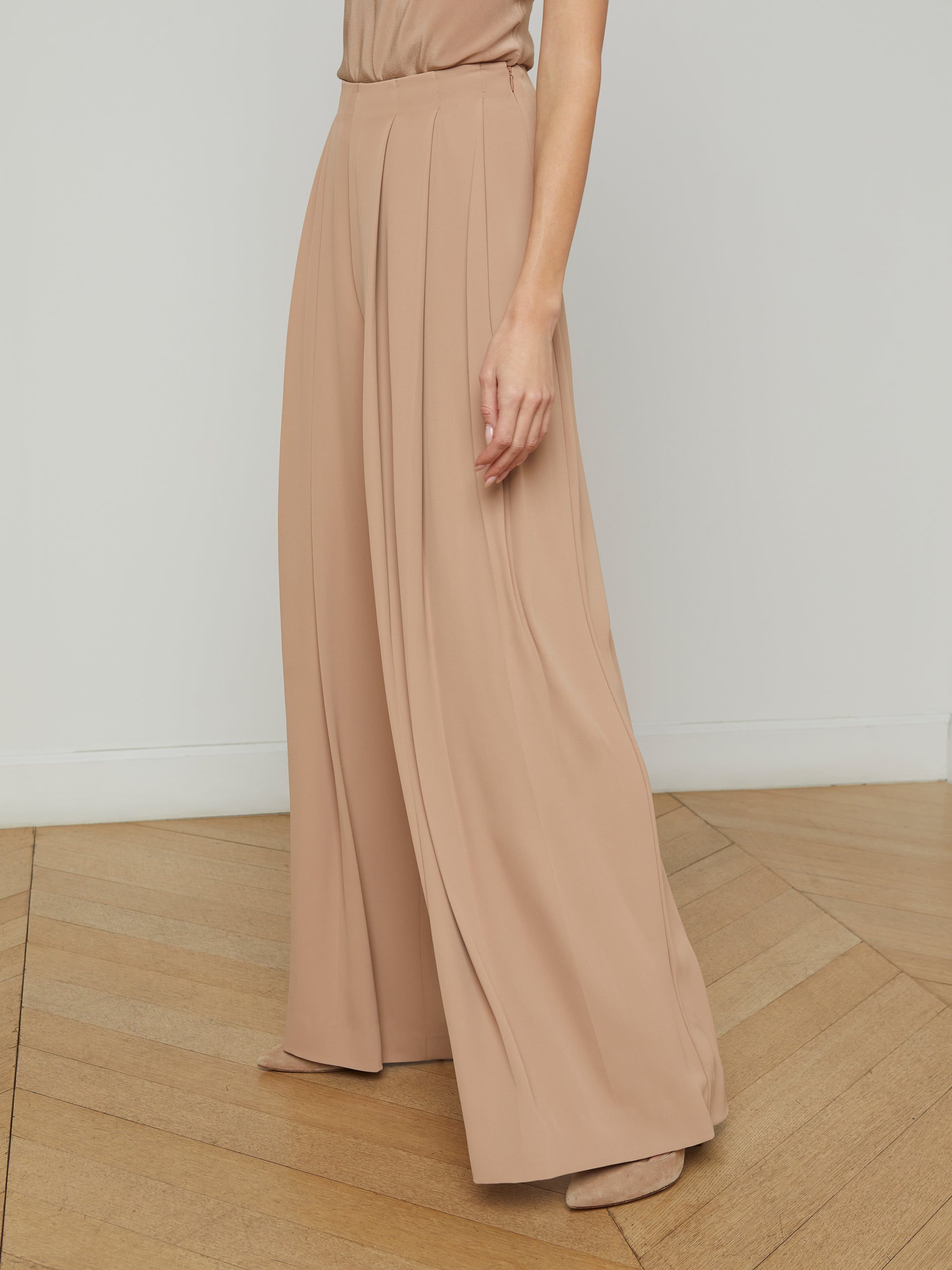 Nova Pleated Wide-Leg Pant pant L'AGENCE