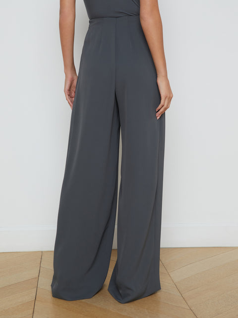 Nova Pleated Wide-Leg Pant pant L'AGENCE Sale