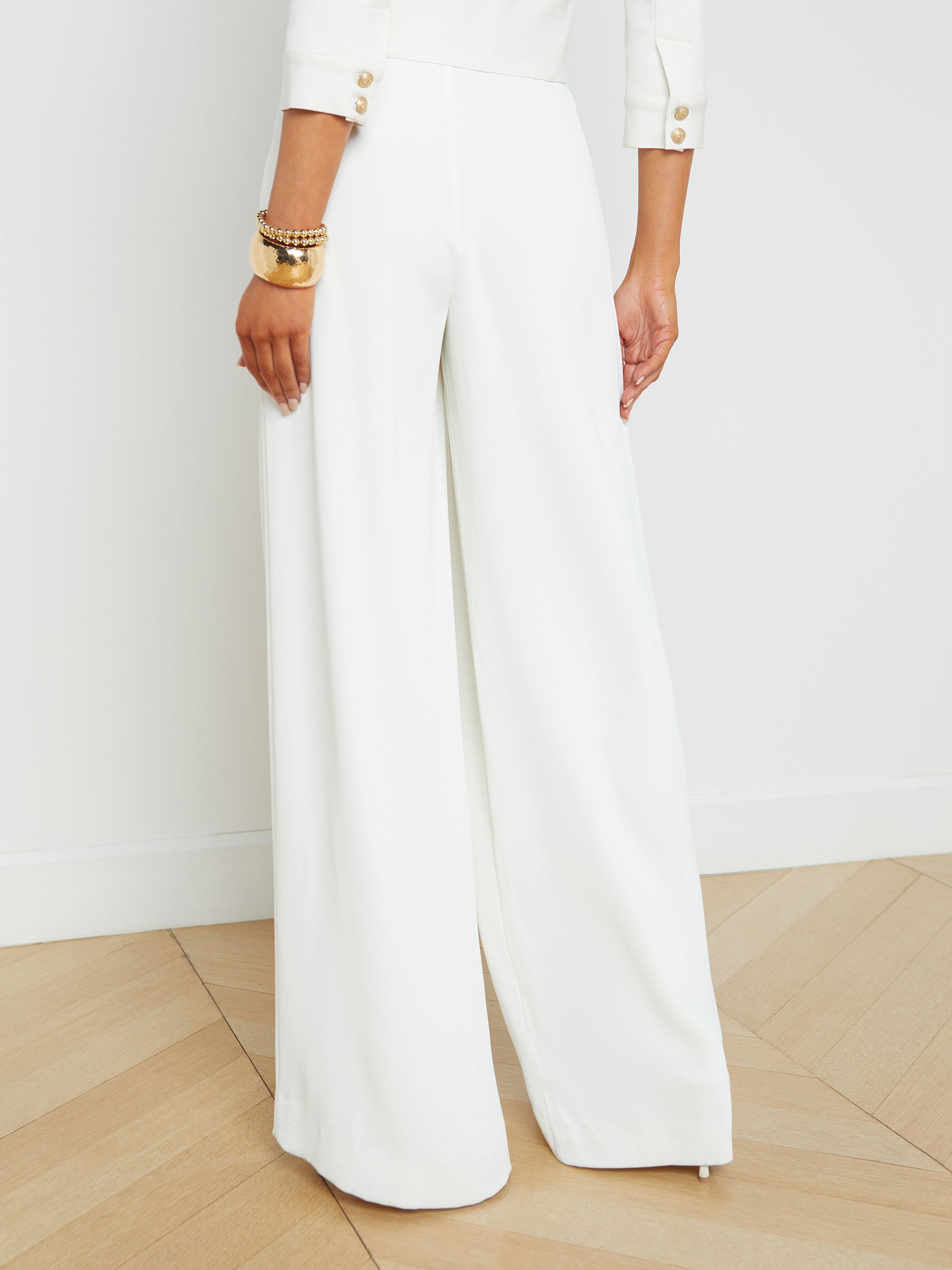 Nova Pleated Wide-Leg Pant pant L'AGENCE   