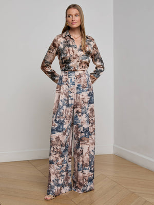 Nova Pleated Wide-Leg Pant