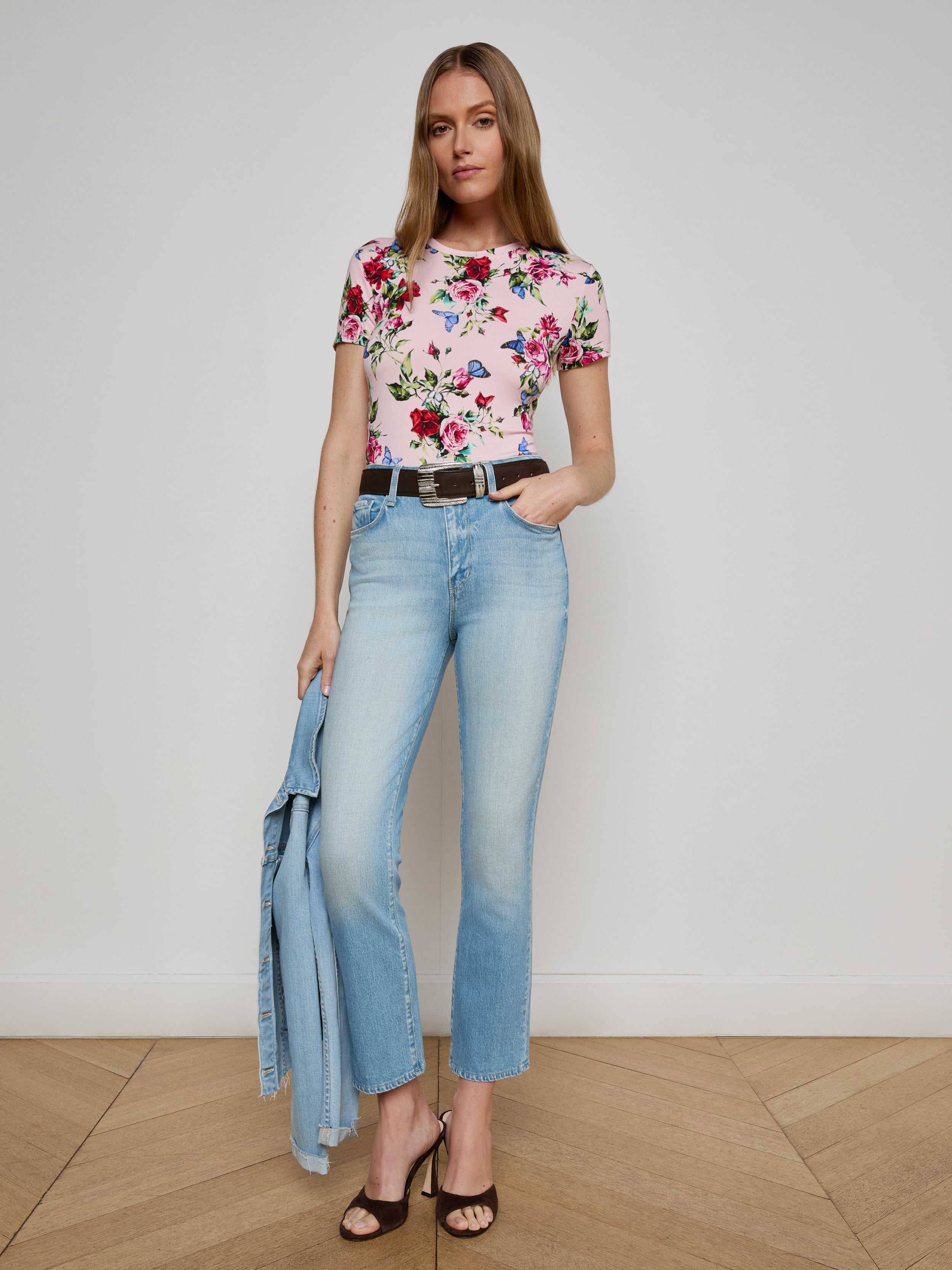 Mira Cropped Bootcut Jean jean L'AGENCE