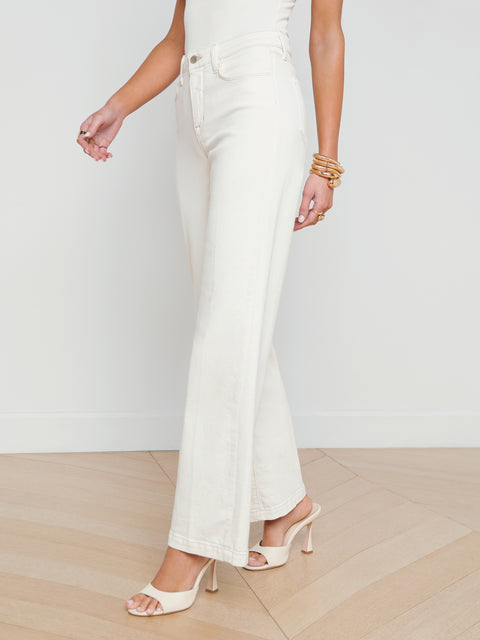 PacSun Eco White High Waisted Flare Jeans