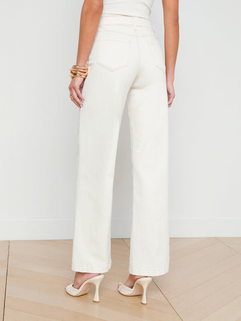 PacSun Eco White High Waisted Flare Jeans