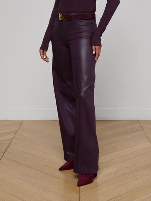 Scottie Coated Wide-Leg Jean