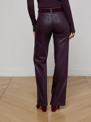 Scottie Coated Wide-Leg Jean