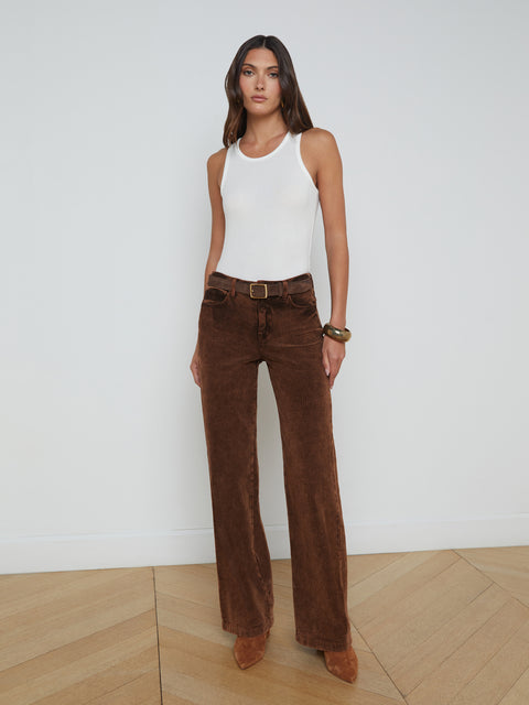 Scottie Corduroy Wide-Leg Jean jean L'AGENCE