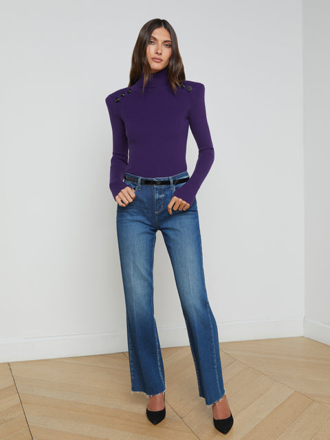 Tiana Raw-Hem Wide-Leg Jean jean L'AGENCE   