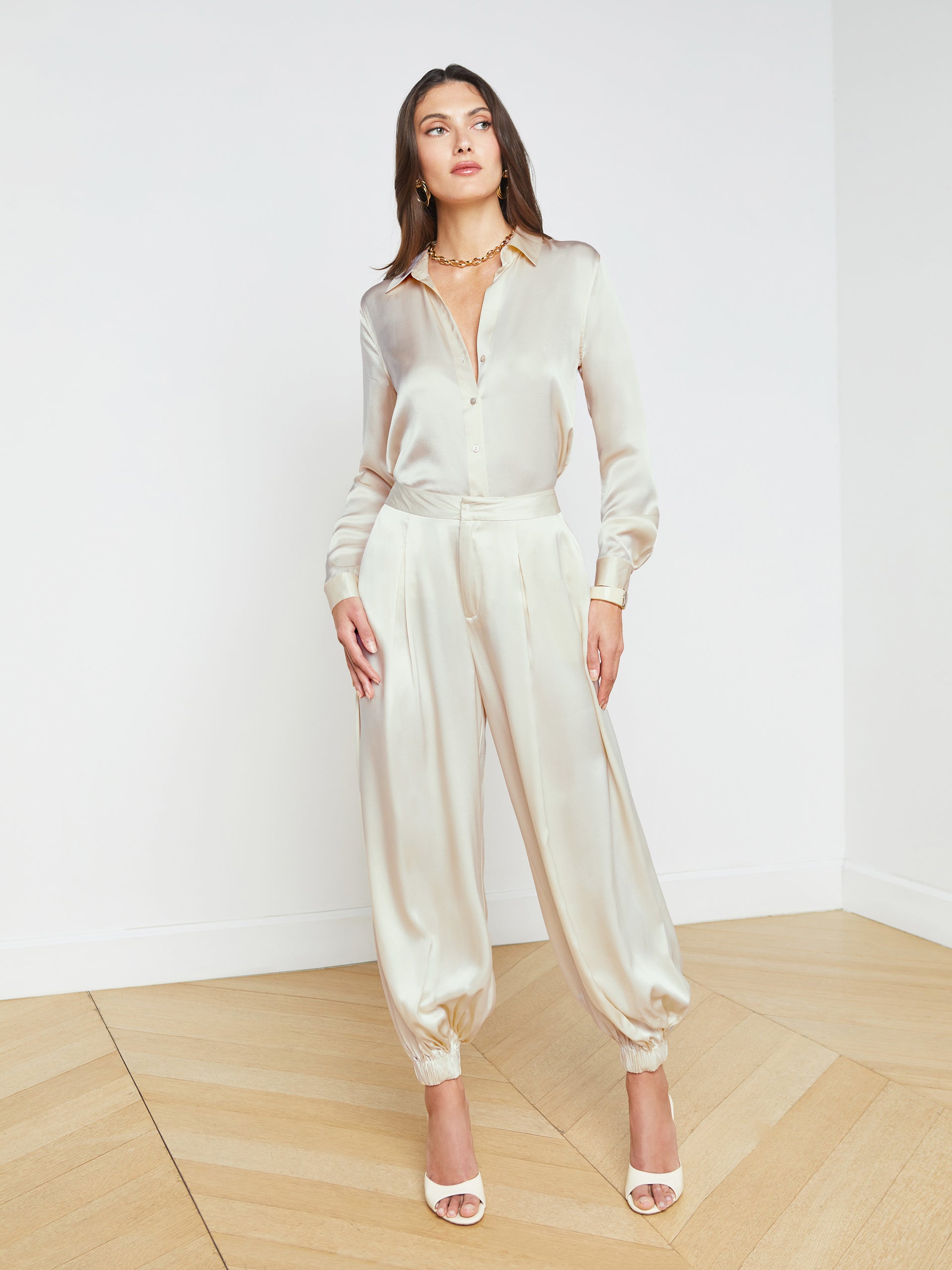 Palmer Silk Pant pant L'AGENCE Sale   