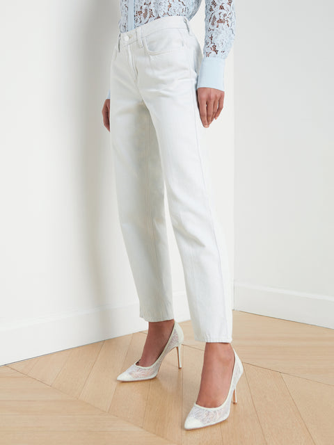 L'AGENCE - Mateo Slouchy Straight-Leg Jean in Blue Frost