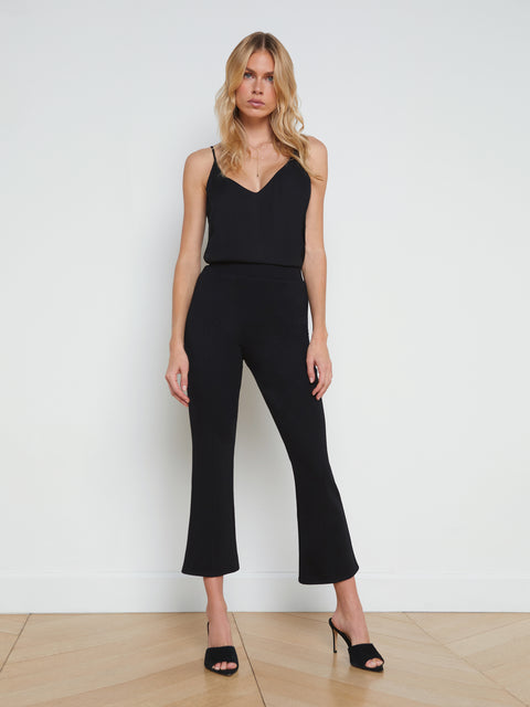 L'AGENCE - Kayden Pull-On Kick Flare Pant in Black