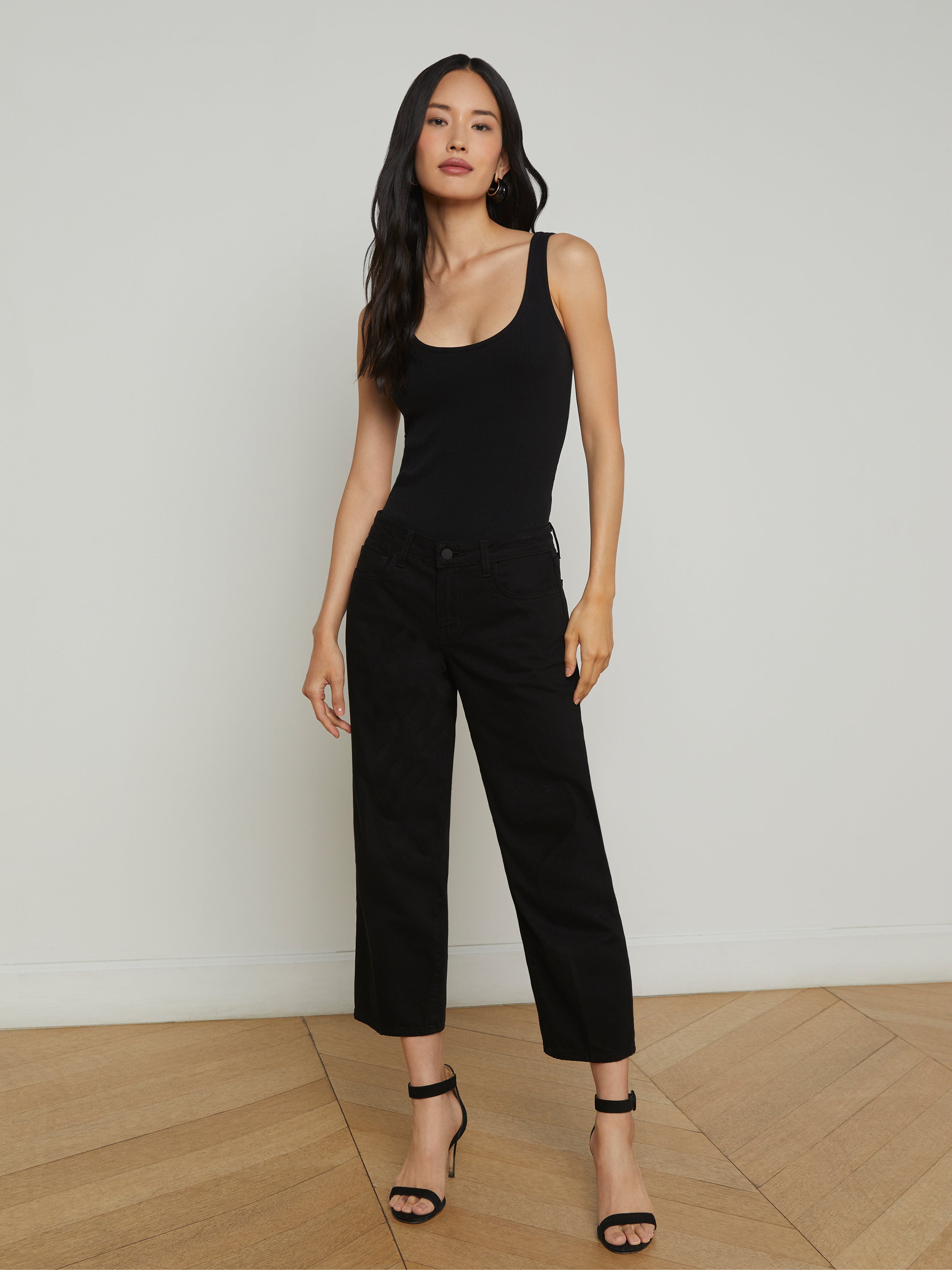 Blaine Cropped Stovepipe Jean jean L'AGENCE