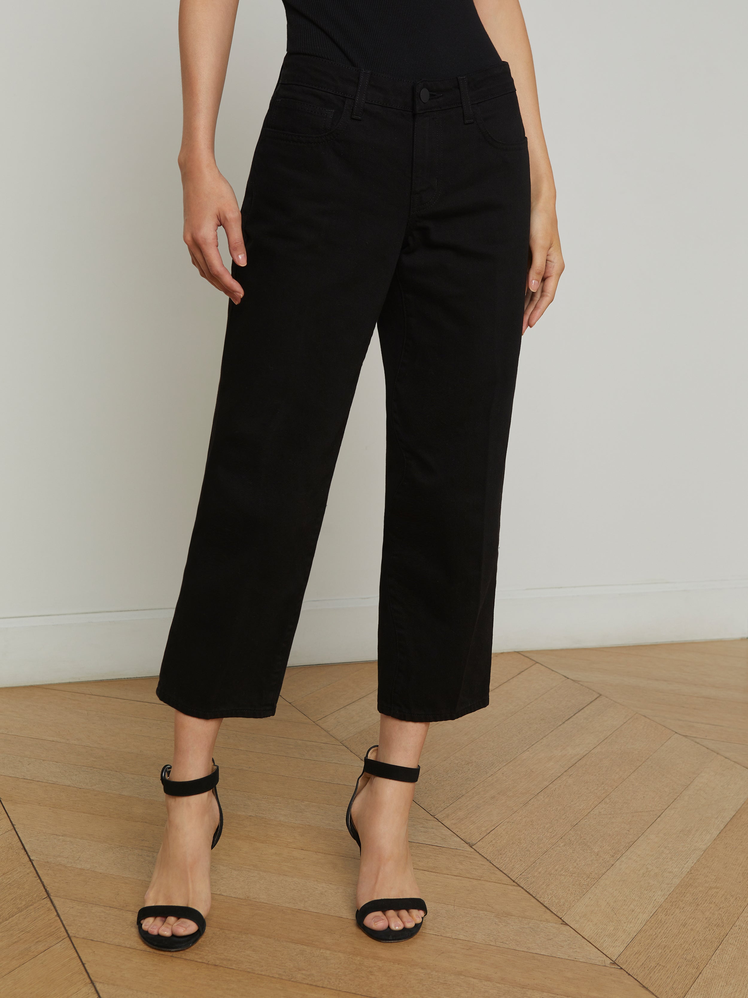 Blaine Cropped Stovepipe Jean jean L'AGENCE