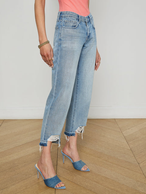 Blaine Cropped Stovepipe Jean jean L'AGENCE