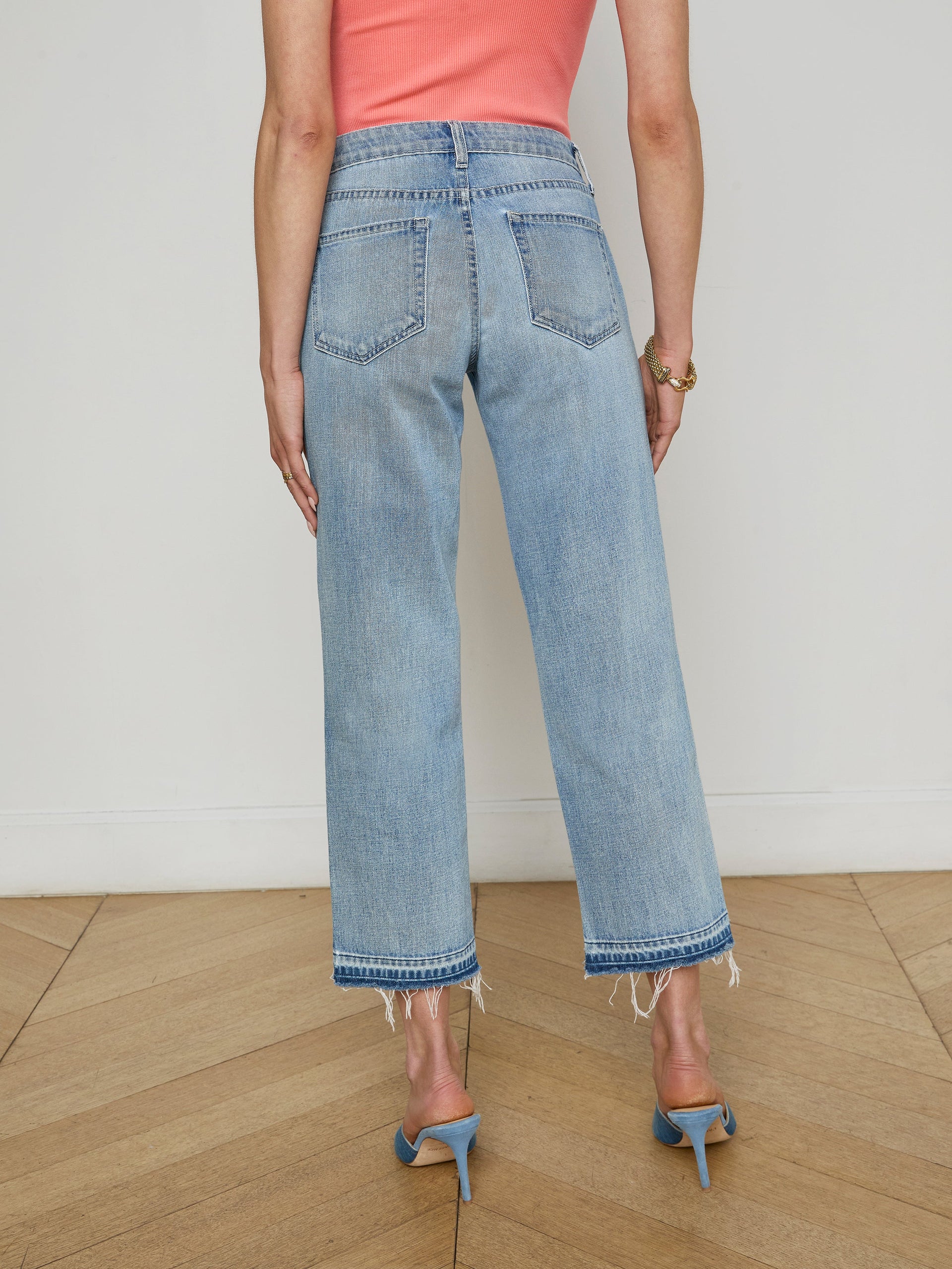 Blaine Cropped Stovepipe Jean jean L'AGENCE