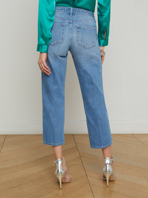 Blaine Cropped Stovepipe Jean jean L'AGENCE