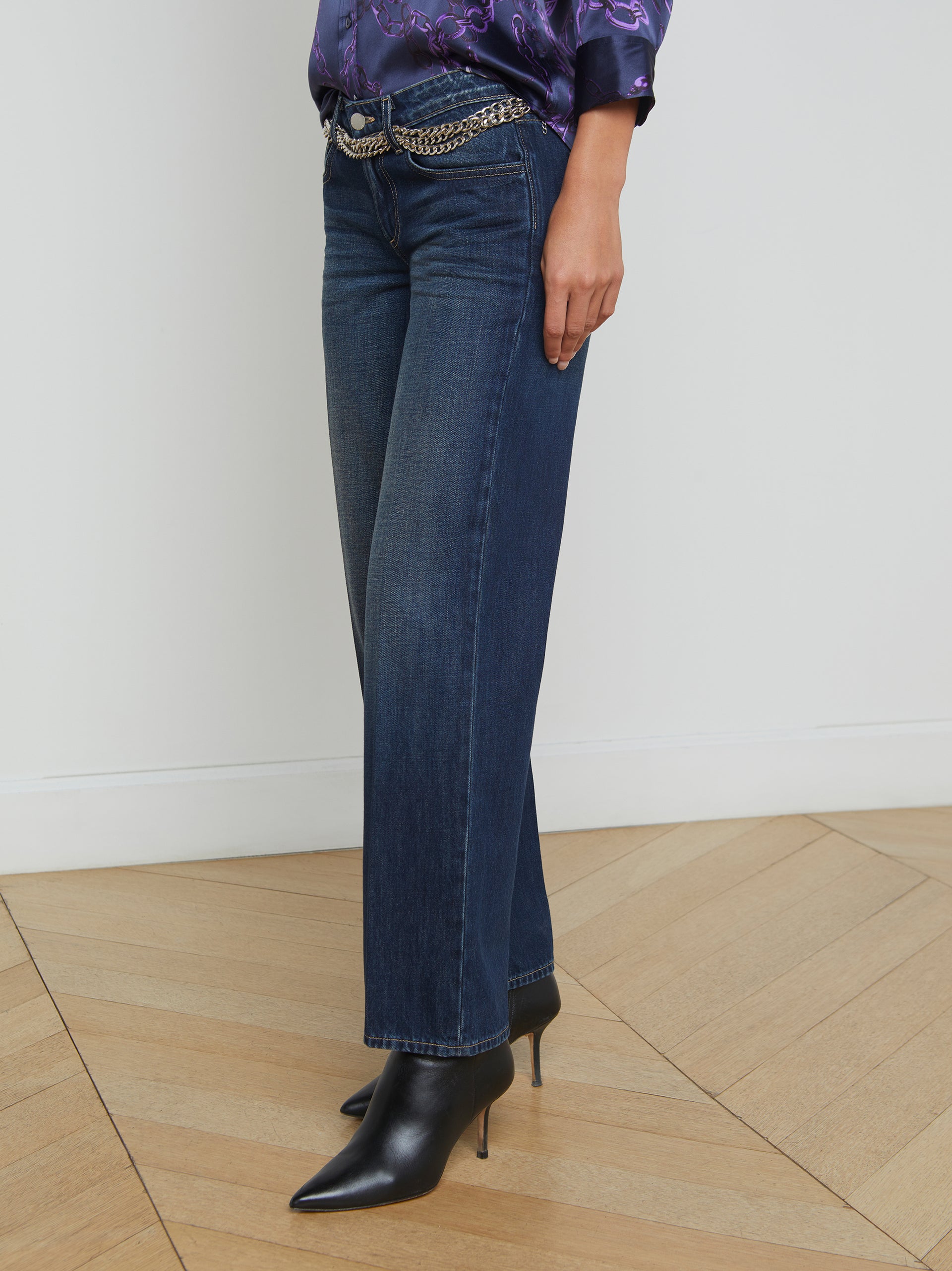 Tatum Low-Rise Stovepipe Jean jean L'AGENCE Sale