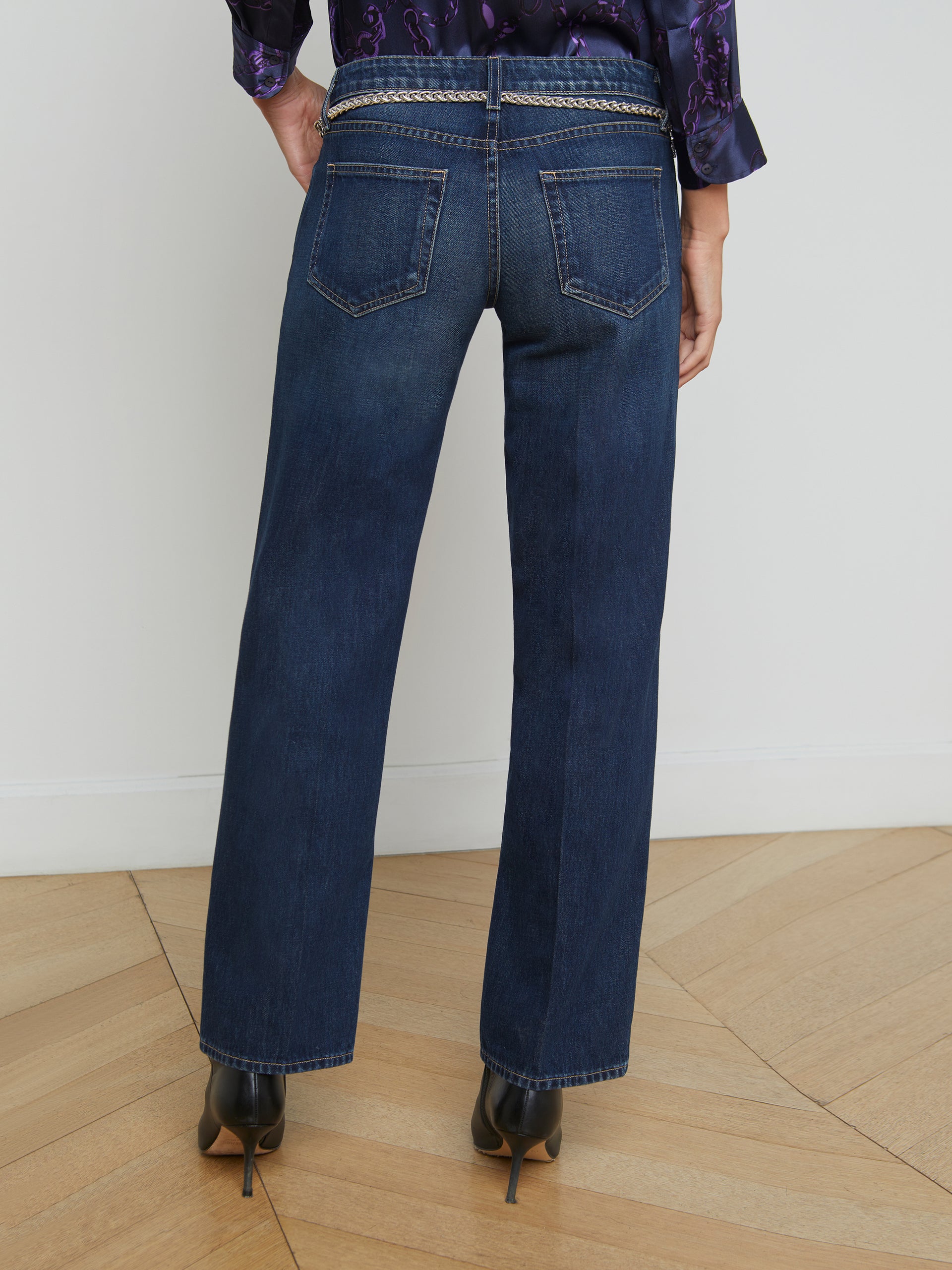 Tatum Low-Rise Stovepipe Jean jean L'AGENCE Sale