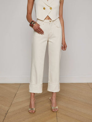 Leighton Cropped Cuffed Jean jean L'AGENCE
