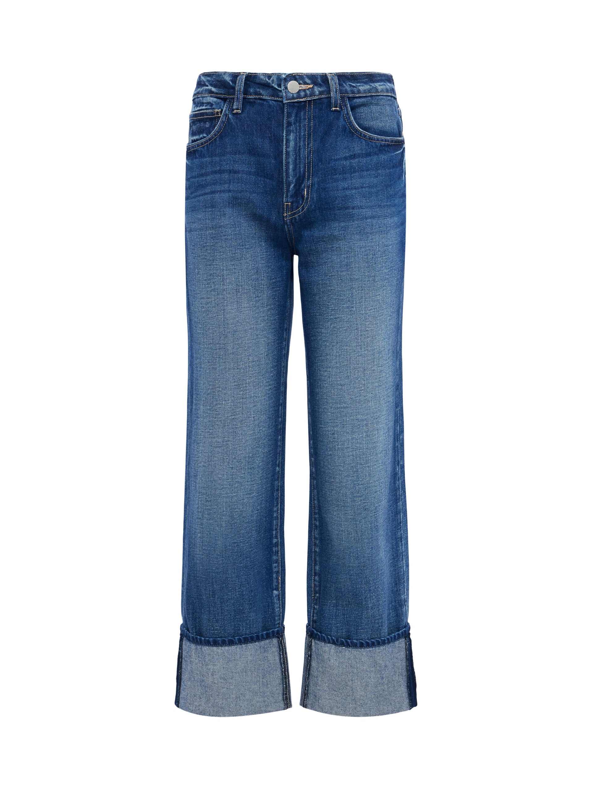 Leighton Cropped Cuffed Jean jean L'AGENCE Sale