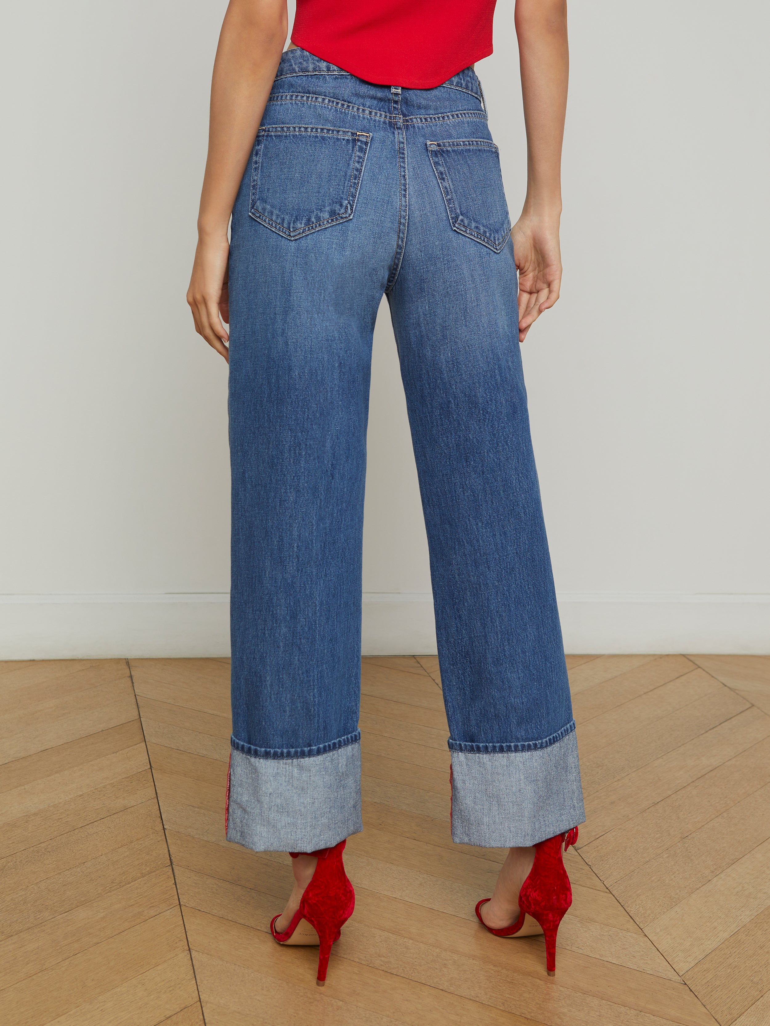 Leighton Cropped Stovepipe Jean jean L'AGENCE