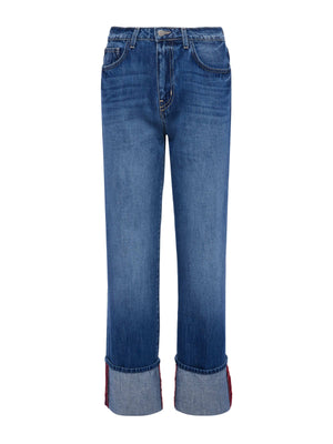 Leighton Cropped Cuffed Jean jean L'AGENCE