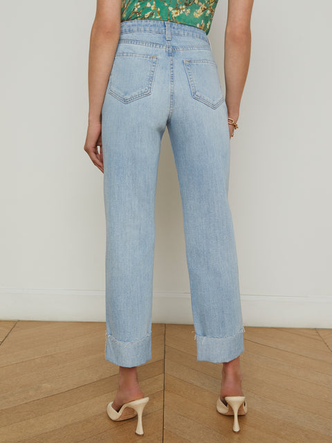 Maribel Cuffed Straight-Leg Jean jean L'AGENCE