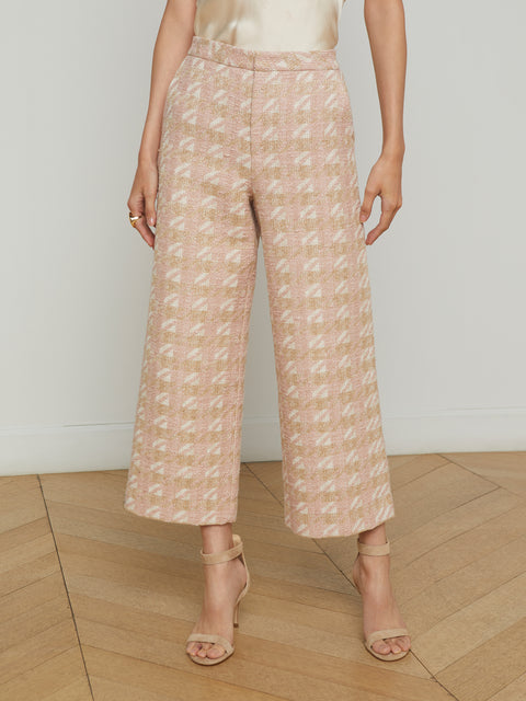 Lula Cropped Tweed Trouser pant L'AGENCE