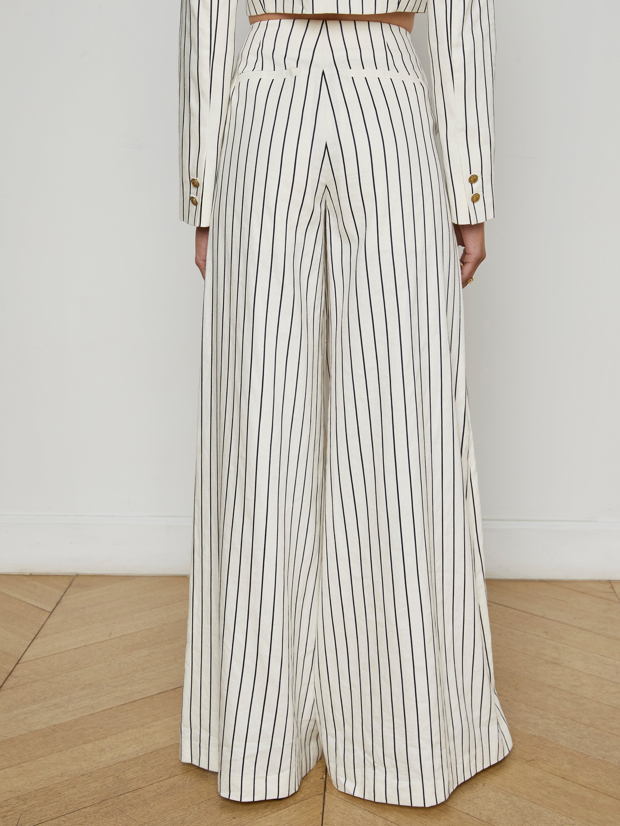 Kingston Striped Wide-Leg Pant