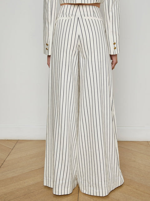 Kingston Striped Wide-Leg Pant