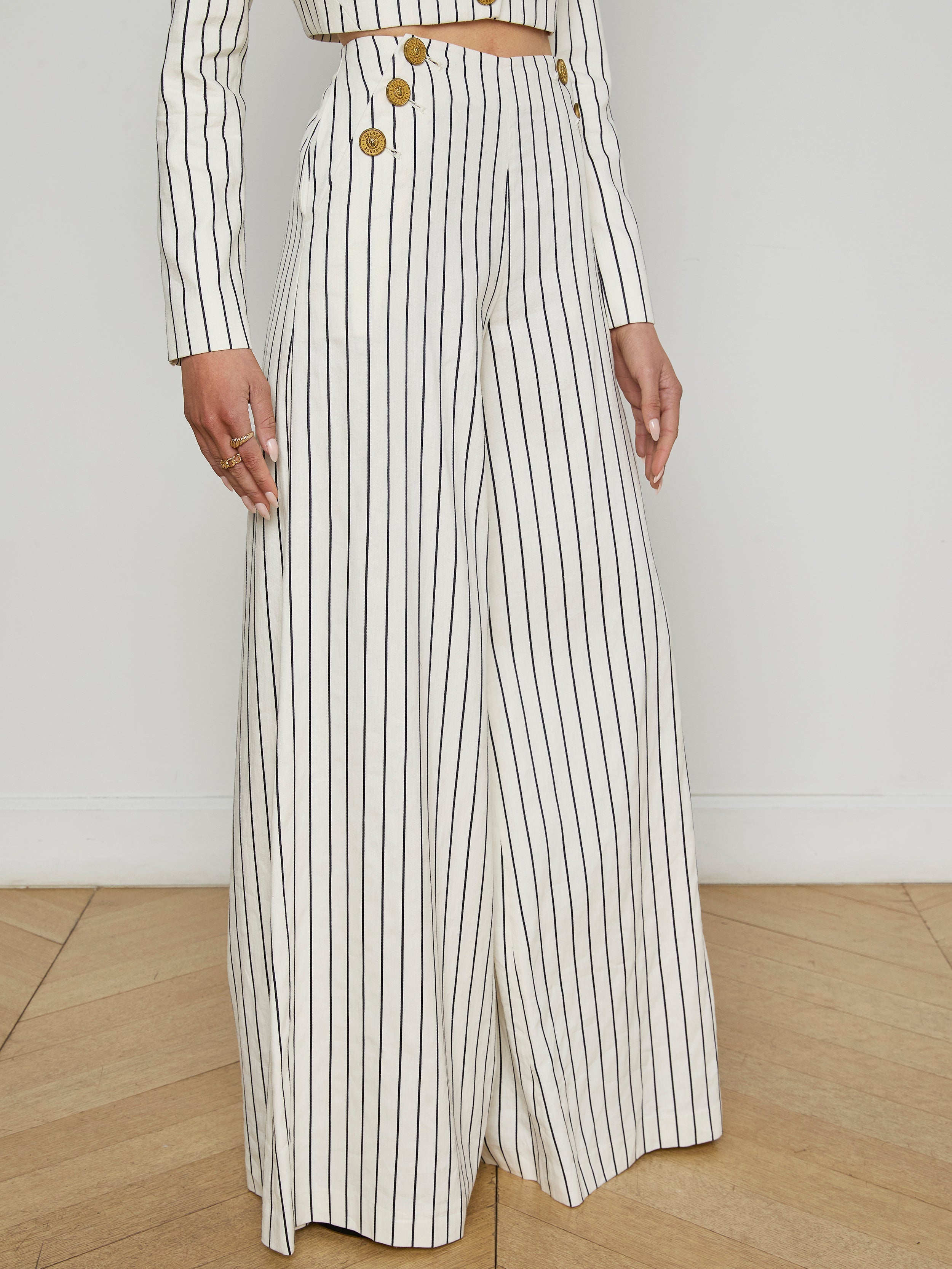 Kingston Striped Wide-Leg Pant