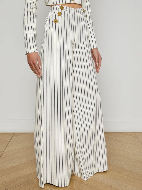 Kingston Striped Wide-Leg Pant