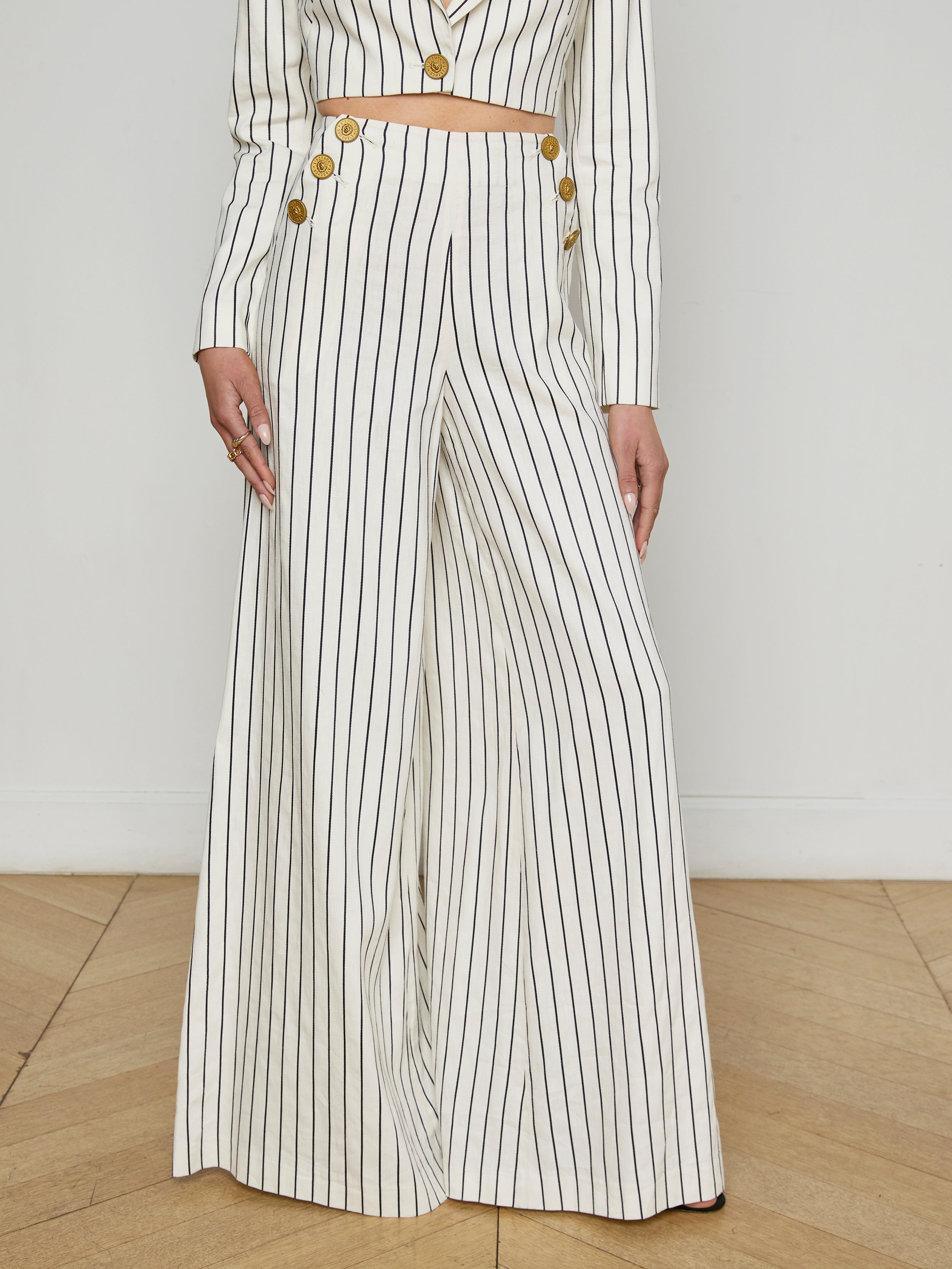 Kingston Striped Wide-Leg Pant