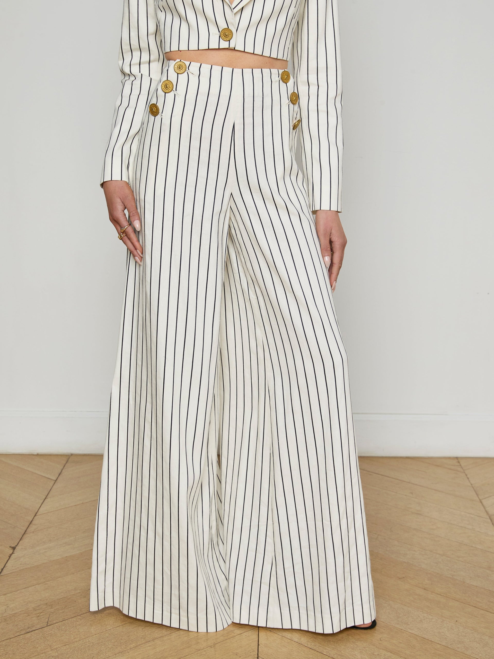 Kingston Striped Wide-Leg Pant