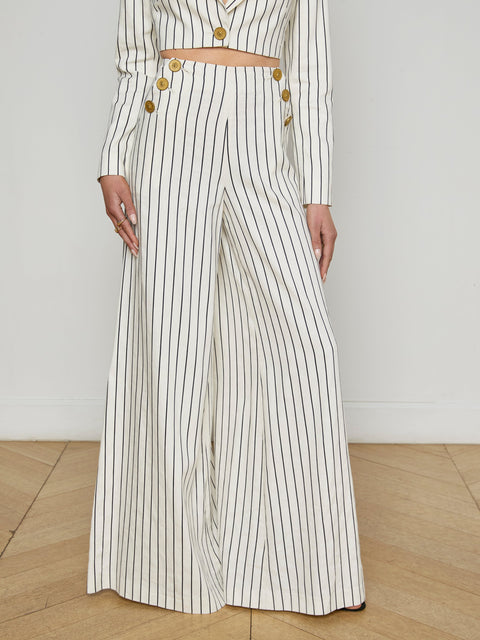 Kingston Striped Wide-Leg Pant