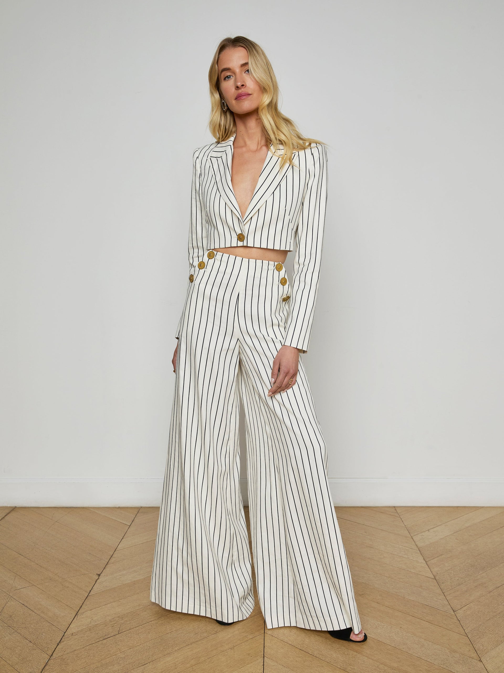 Kingston Striped Wide-Leg Pant