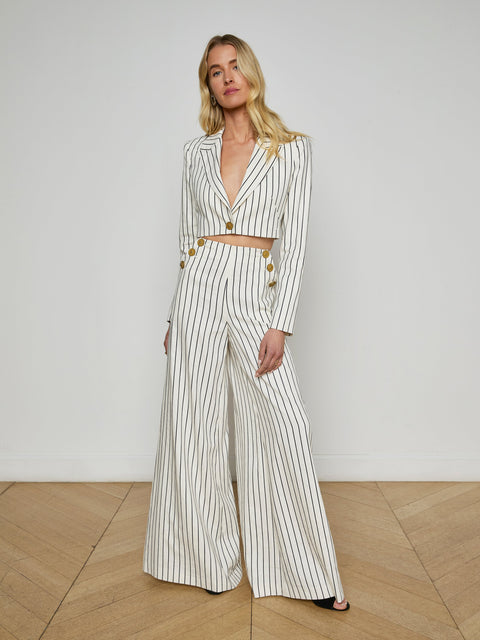 Kingston Striped Wide-Leg Pant