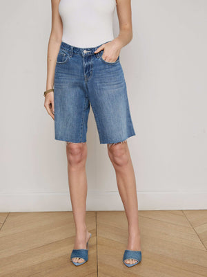 Elise Denim Bermuda Short short L'AGENCE