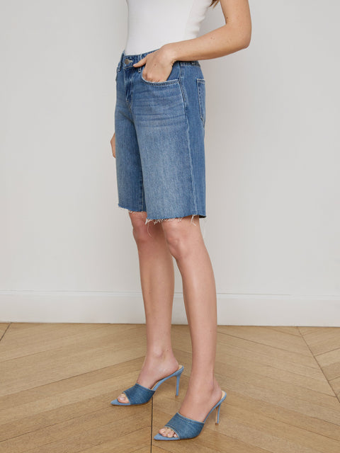 Elise Denim Bermuda Short short L'AGENCE