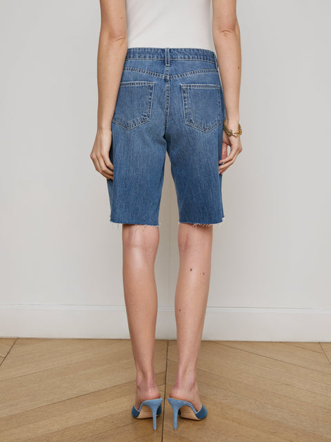 Elise Denim Bermuda Short short L'AGENCE