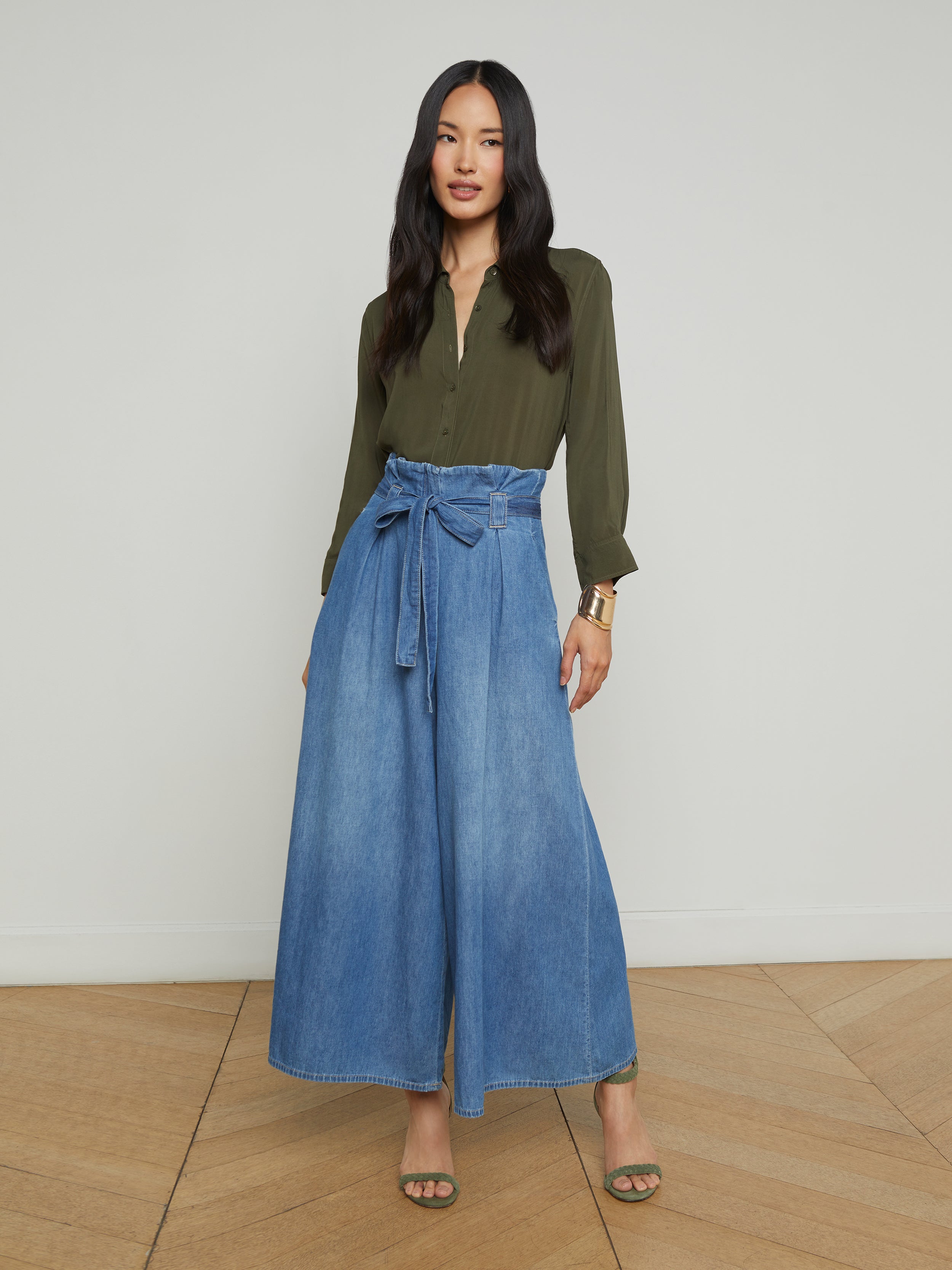 Lowen Cropped Wide-Leg Jean jean L'AGENCE