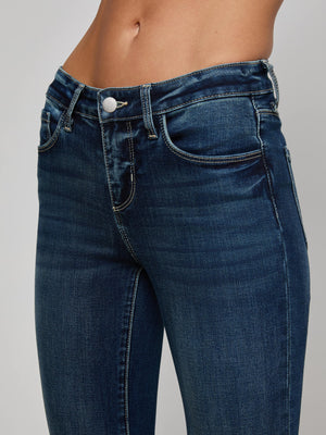 Jean bootcut à taille basse Cara